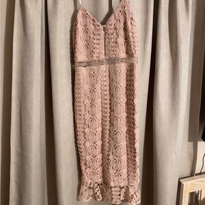 Lace blush pink dress